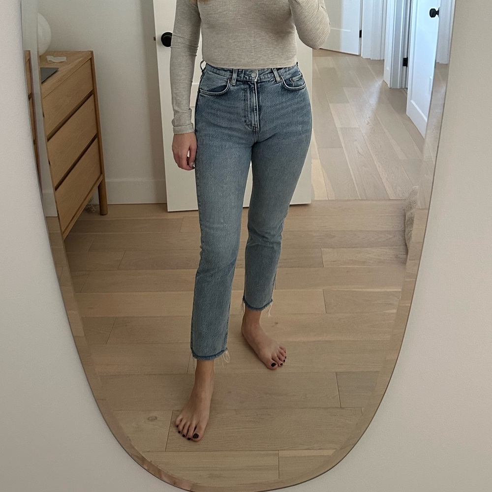 & Other Stories Light Blue Ankle Jeans